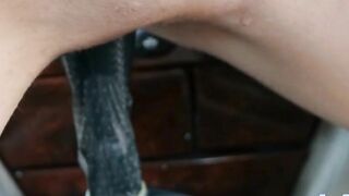 Redhead babe cums hard on her sex toy after car masturbation!