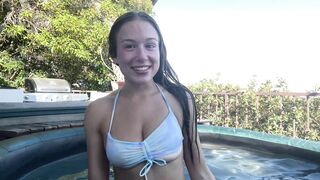 i squirted so hard outside for all of the neighbors to see!