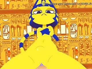 Yiff gal Aknha having a fine ride (a. crossing)