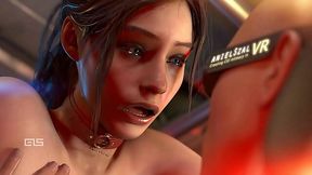 Skinny Cowgirl Claire Redfield Orgasms in VR