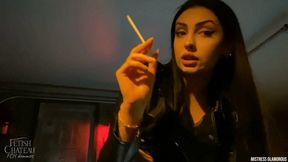 Serve Mistress Glamorous as her human ashtray POV