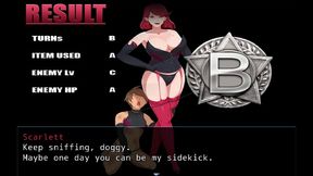 tower trample [ femdom hentai game ] ep.2 footboy slave defeated by facesitting move !