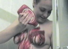 Danni's sundae in the shower