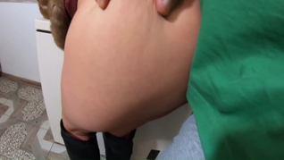 Face fuck,cum play and masturbation while wearing a sexy leather boots-compilation 9