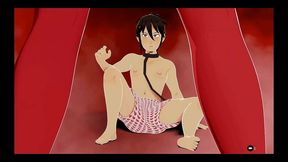 under contract [ femdom hentai game pornplay ] ep.1 succubus is fucking him on a leash !