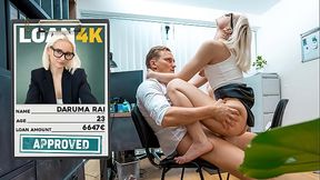 LOAN4K. Blonde whore is having a rough anal fuck for a loan