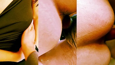No quería coger pero me tocó los pezones y me metí su verga. Part 1