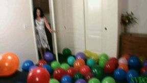 Two Gorgeous Gilfs Busting Balloons ( PART 1 )