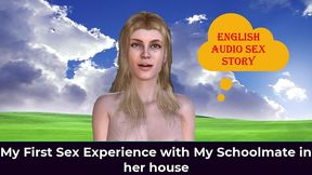 my first sex experience with my schoolmate in her house - english audio sex story