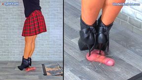 Jumping On Your Cock & Balls In My Stiletto Ankle Boots - 167 - Split Cam - Trample Trampling CBT Ballbusting Crushing Crush Heels Boot Shoe Foot