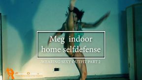 Meg indoor home selfdefense wearing a very sexy outfit 2