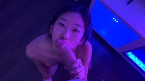 ASIAN TEEN RAYA STEELE GIVES ME HEAD AND TAKES IT ALL ON HER FACE!