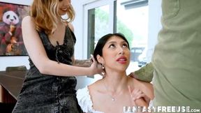 Stepsis Breezy Bri and friend Penelope Woods pleasure each other