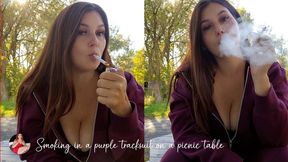 Much Needed Smoke Break - on a Picnic Table