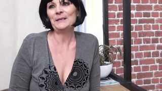 Salome vulgar grandmother wants 2 dicks for a voluptuous double