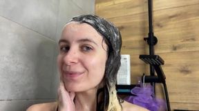 Teen step sis pleads for a shower&#x1F6BF; fuck