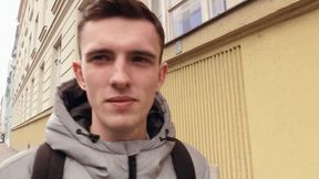 Gangly amateur hottie hops on him again
