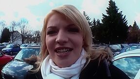 Blonde Milf With Tied Hands And Feet Sucks Cum On A Big Cock