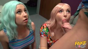 And Take Turns Getting Their Tight Pussies - Steve Q, Mishelle Klein And Lovita Fate