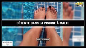Détente dans la piscine à Malte 4K