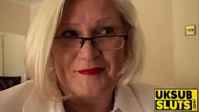 Dirty British babes, granny butt&#x1F351; gets expertly screwed by sex therapist Lacey Star