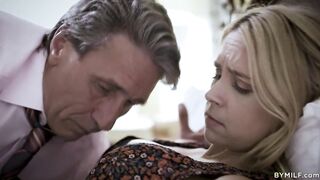Pathetic step dad fucks his ex-wife and step daughter