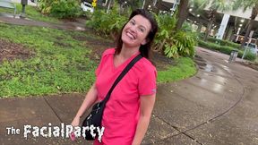 the facial party gave me a ride and a huge facial