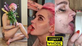 Two depraved individuals engaging in salacious activities, including a human being used as an ashtray