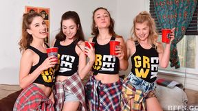 Bambi Adelle, Arya Fae and Kristen Scott are enjoying hardcore sex so much