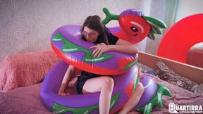C91 Cosette admires her inflatable Serpent - 480p