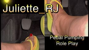 Juliette_RJ Real Pedal Pumping Role Play Driving a Hard Dick Friend Car - WEDGE FLIP FLOPS - PEDAL PUMPING - RED PEDICURE - BBW LEGS - DIRTY LANGUAGE - REVVIG - DRIVING A FRIEND CAR ROLE PLAY - PUMP HARD - HARD DICK - PEDAL PUMPING FETISH