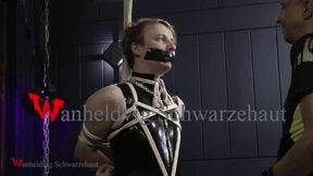 RIKKI IN LATEX TAPE GAGGED and SUSPENDED FHD 1080p