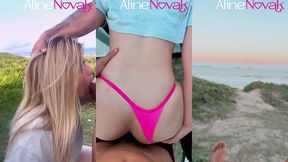 aventura de frente pro mar com a loira gostosa fodendo e engolindo tudo (video completo)