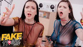Fake Hostel: Racy Ladies & Big Breasts Thrive on Thick Cock&#x1F346; in Scintillating Threesome Party
