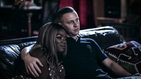 Hard white penis for a glamorous black sex goddess Ana Foxxx