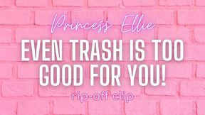 Even Trash is Too Good For You!