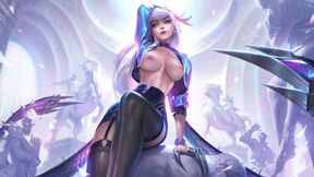 Porn Compilation starring Evelylnn KDA, where she smashes her opponents on summoner's rift and wins hearts on screen