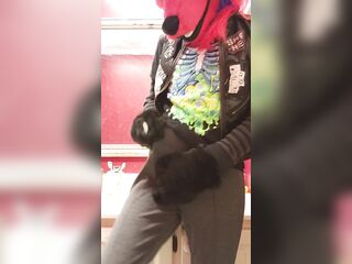 Vixen Pees and Cums in Her Leggings