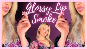 Glossy Lip Smoke 720WMV - My full thick lips making you weak, worship My smoke and My big juicy pouty lips