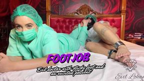 Evil doctor with sticky feet and an excited patient (LEG-ENG) 720