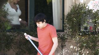 Lonely MILF stepmom satisfied by stepson