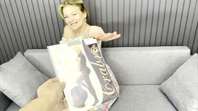 diana douglas gets really horny in her pantyhose gives me a blowjob for good pov
