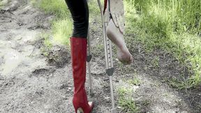 Sprained ankle in the woods MOV