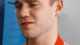 Kane Fox blowjobs and deep throats athletic Scott Finn before getting his hole banged