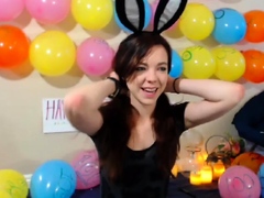 Bunnie Hughes - Balloon Pop Dildo Fuck Foot Fetish Party