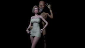 Young and beautiful Asian housewife fucked by neighbour's old man and creampied