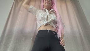 I do gymnastics in leggings and panties
