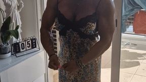 balcony posing and shower scene