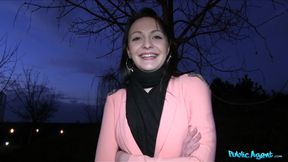 Dark Haired Beauty Easily Convinced To Suck Stranger's Cock 1