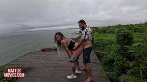 Matto's Beach Whoredom: Anne's Wet Ass&#x1F351;, Thrilling Fuck & Surprise Cumshot